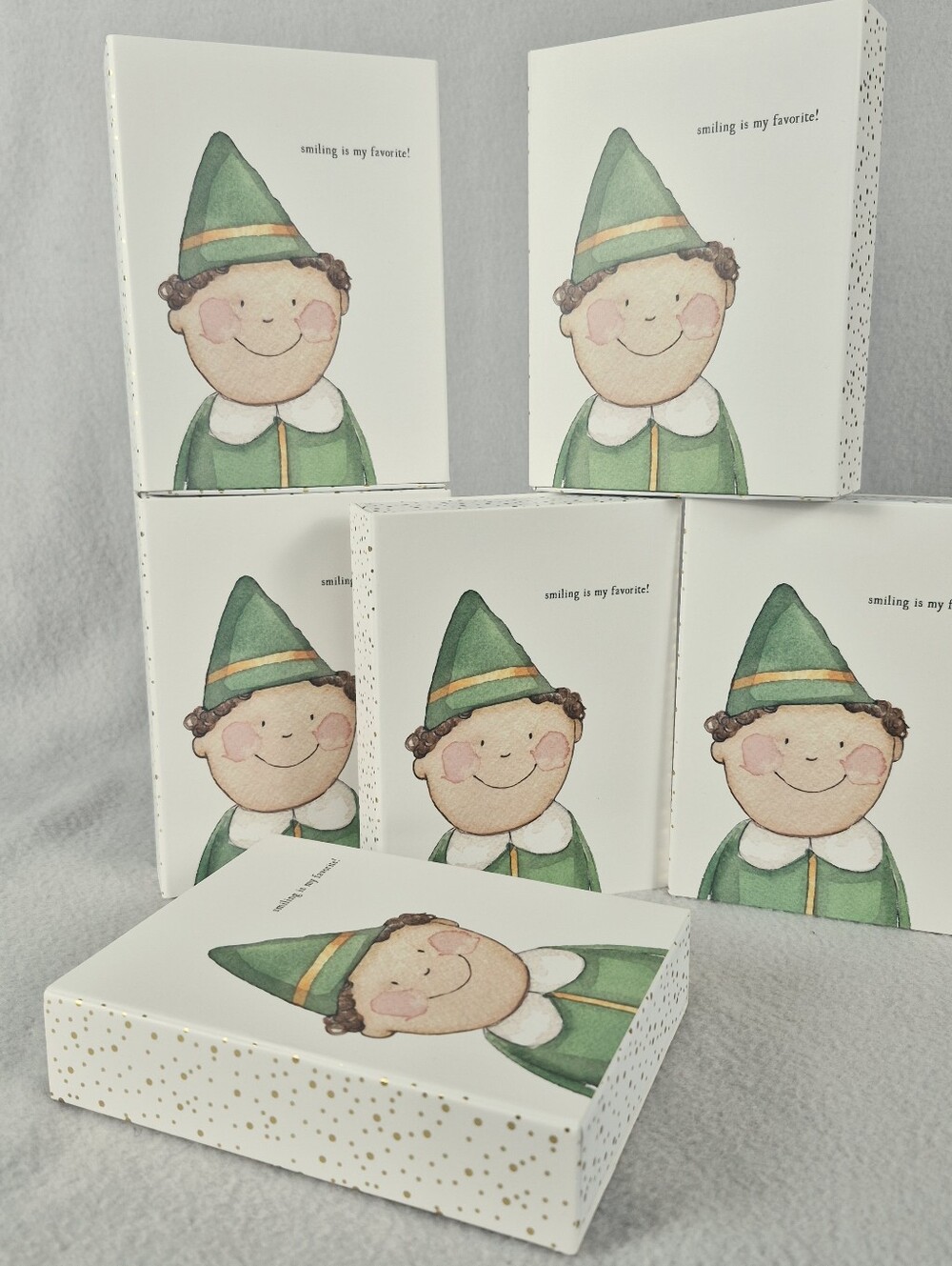 Wholesale Lot of 90 Greeting Cards – 6 Boxes | "Smiling Is My Favourite"